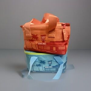 Trader Joe's Insulated Tote Bags - Orange and Blue